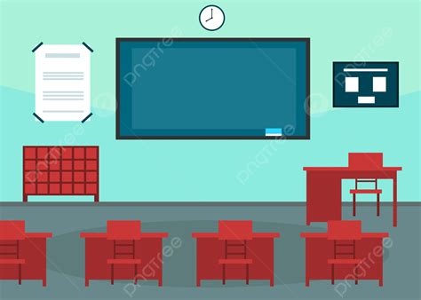 School Classroom Design Background Vector, School Background, Classroom ...