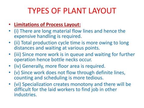 Types of plant layout