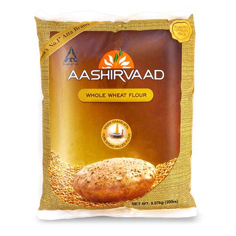 Aashirvaad Whole Wheat Flour (20lb) - Walmart.com