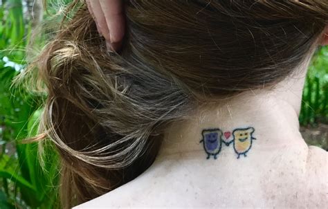 Peanut Butter and Jelly Neck Tattoo | New Tattoo Ideas Inspiration | POPSUGAR Beauty Photo 15