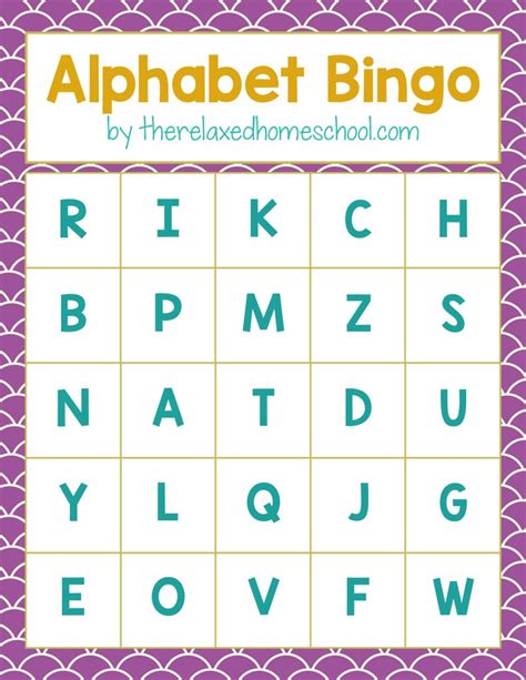 Free Printable! Alphabet Letters Bingo Game - Download here!