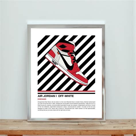 Hypebeast off White J1s Chicago Sneaker Wall Art Instant - Etsy