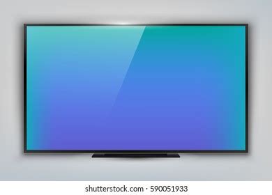 Modern Tv Blue Screen Lcd Isolated Stock Vector (Royalty Free ...