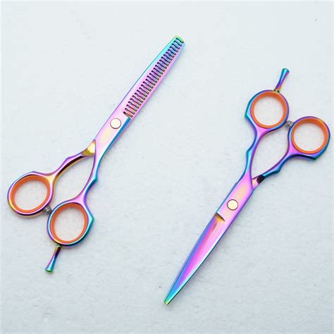 5.5'' 16cm Customized Brand Multicolor Professional Hair Scissors Hair Salon Hairdressing ...