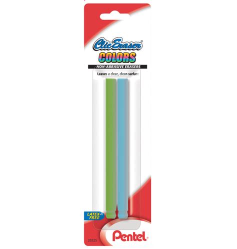 BUY Pentel Clic Eraser Assorted Color Refill 2/Pk