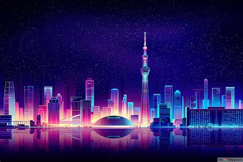 Tokyo Tower Cityscape 4K wallpaper download