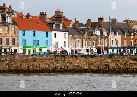 Anstruther seafront beach sea wall Fife Scotland Scottish scot UK United Kingdom EU European ...