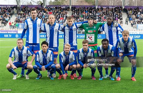 HJK Helsinki players line up for the team photos prior to the Finnish... News Photo - Getty Images