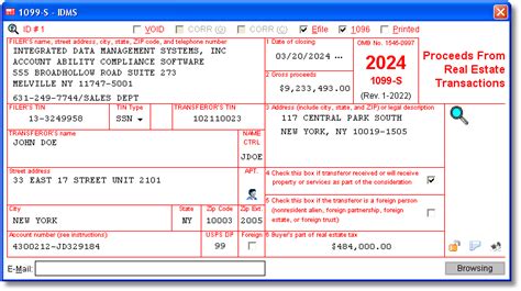 1099-S Software to Create, Print & E-File IRS Form 1099-S