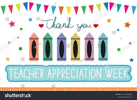 Teacher Appreciation Week School Banner Garland Stock Vector (Royalty ...