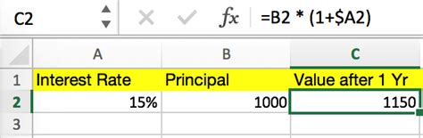 Compound Interest Formulas in Excel