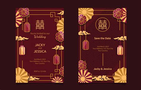 Chinese Wedding Invitation Template