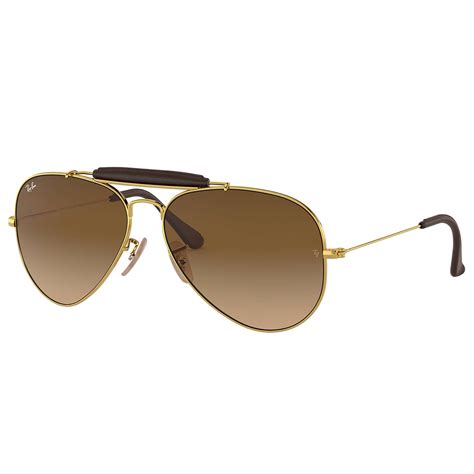 Ray Ban Gold Outdoorsman Craft Sunglasses | US Stockists