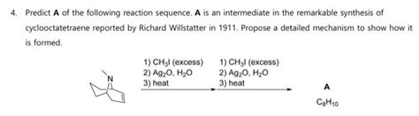 Solved Predict A of the following reaction sequence. A is an | Chegg.com