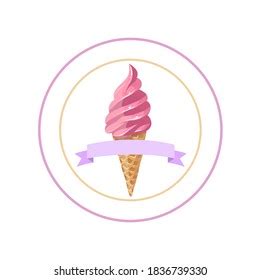 Ice Cream Label Template Hand Drawn Stock Vector (Royalty Free) 1836739330 | Shutterstock