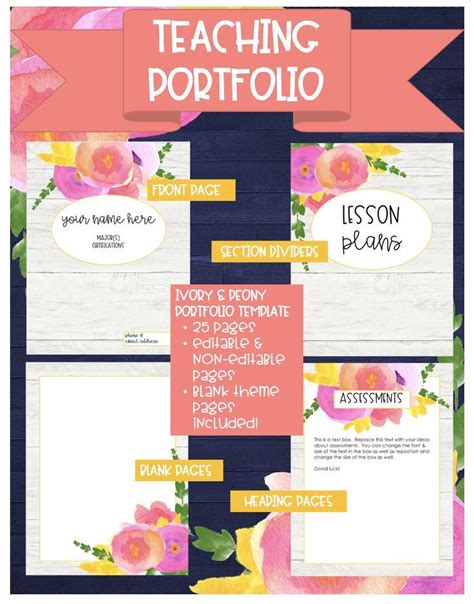 Teacher Portfolio Template: Cream Shiplap | Teaching portfolio, Teacher ...