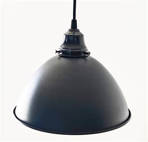 Large Black Enamel Farmhouse Pendant Light - HOMEARRIVES