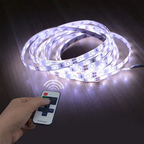 Dimmable Kitchen LED Light Self Glued Wall Lamp Strip 1 5m Flexible Tape RF Remote Control AC ...