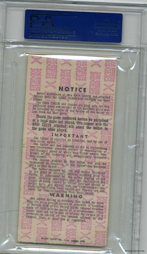 1963 World Series Game 4 Ticket Stub PSA 3 - Tickets From The Past