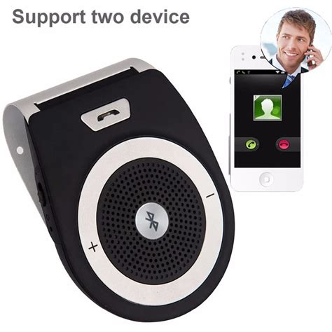 Handsfree Bluetooth Car Kit Bluetooth 4.1 Receiver Car Speakerphone Noise Cancelling Multipoint ...