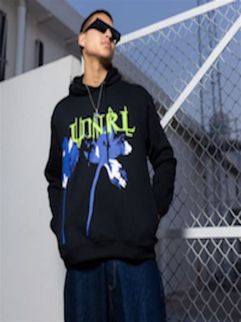 Buy UNRL Graphic Printed Hooded Sweatshirt - Sweatshirts for Men ...