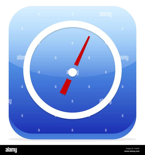 Eps 10 Vector Illustration of Blue Icon with Dial, Gauge / Meter Symbol Stock Photo - Alamy