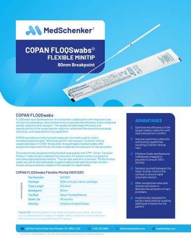 COPAN-FLOQSwabs-Regular-Flocked-Swab - Medschenker - PDF Catalogs | Technical Documentation