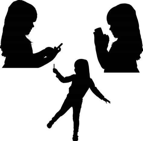 70+ Girl Talking Phone Silhouette Illustrations, Royalty-Free Vector ...