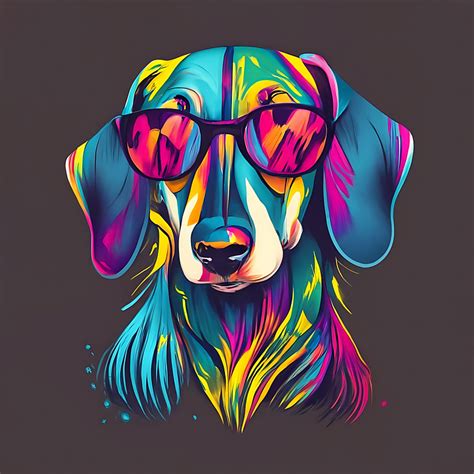 dog with sunglasses. dog illustration of dog. by yahya elidrissi on ...