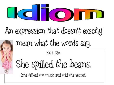 Kid-Friendly Idioms - Examples