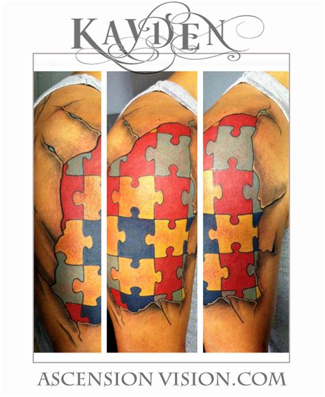 Autism tattoo puzzle piece by kayden7 on DeviantArt