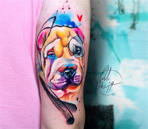 Bulldog head tattoo by Pablo Ortiz Tattoo | Photo 28701