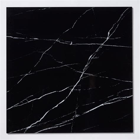 Black Marble Effect 60cm x 60cm Wall & Floor Tile