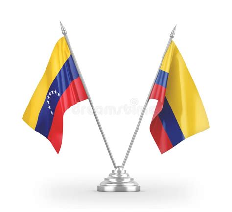 Colombia and Venezuela Two Flags Textile Cloth, Fabric Texture Stock ...