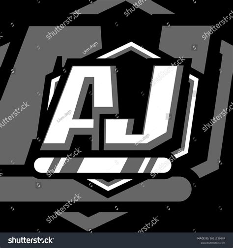 Initial Aj Logo Sport Black White Stock Vector (Royalty Free ...