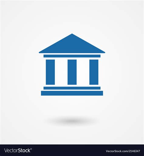 Blue bank icon Royalty Free Vector Image - VectorStock