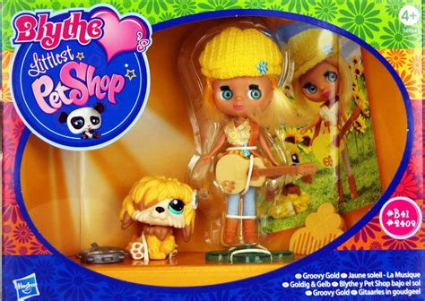 Blythe Aime Littlest Petshop - Collection Colorée Mignonne - Groovy Gold - N°B41 Blythe & N°2409 ...