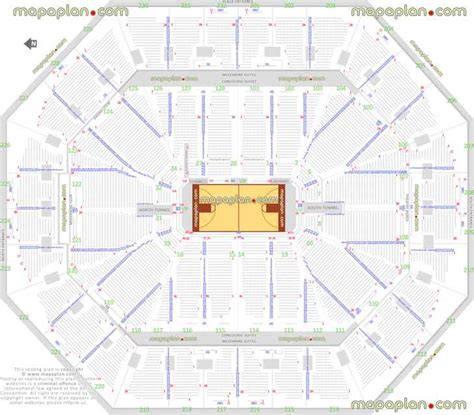 Oracle Arena seat & row numbers detailed seating chart, Oakland ...