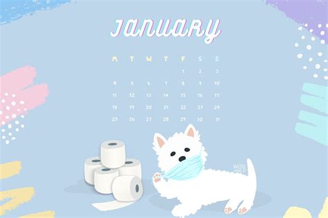 January 2021 Calendar Wallpaper