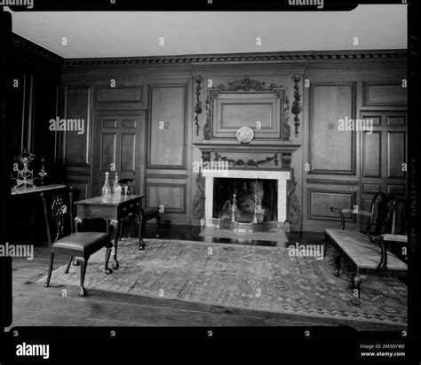 Lee Mansion Interior (Great room) , Rooms & spaces, Fireplaces. Samuel Chamberlain Photograph ...
