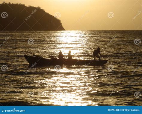 Fishing At Samana Sunrise Royalty Free Stock Photos - Image: 3714808