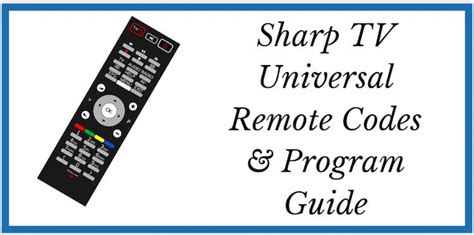 Sharp TV Universal Remote Codes & Program Guide » Foofighters