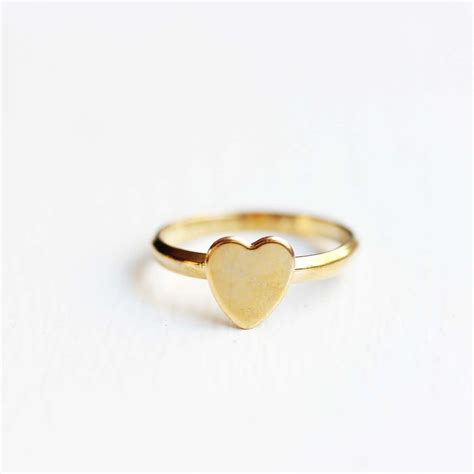 Heart Ring Gold Gold Heart Ring Adjustable Heart Ring Heart