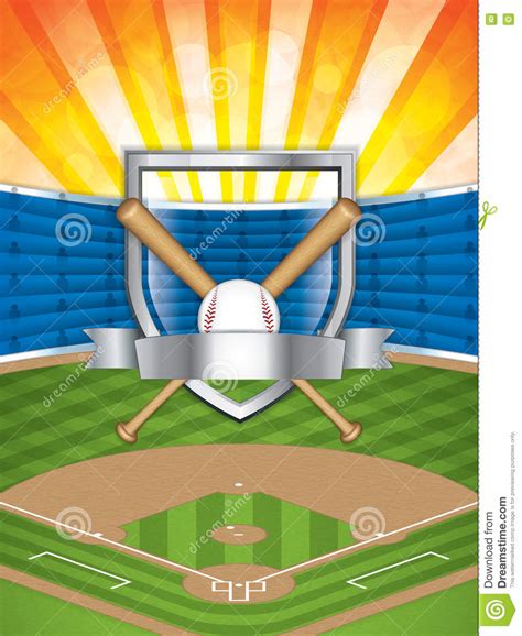 Baseball Stadium Cartoon Vector | CartoonDealer.com #27693911