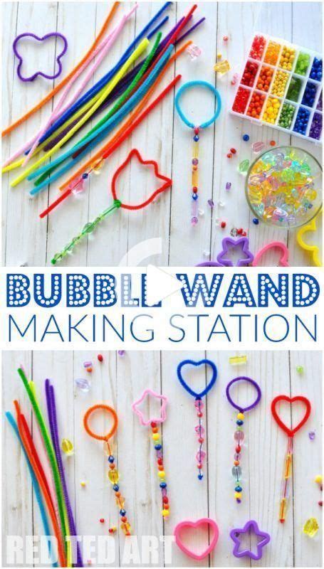 Bubble Wand Making Station | Bubble crafts, Bubble activities, Bubble wands