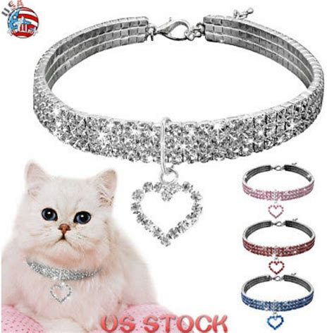 Crystal Cat Collar | Rhinestone cat collar, Bling dog collars, Crystal ...