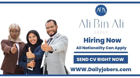 ALI BIN ALI Careers - 10+ Vacancies - Attractive Salary Offered - Free ...