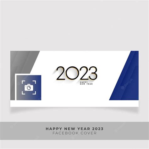 Premium Vector | Happy new year 2023 abstract facebook cover banner design