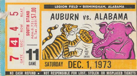 Alabama football tickets: 17 vintage stubs that’ll take you back in ...