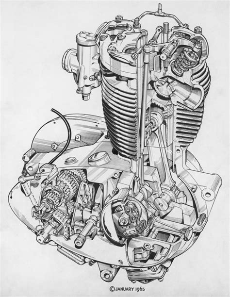 Bike drawing, Motorcycle drawing, Motorcycle engine